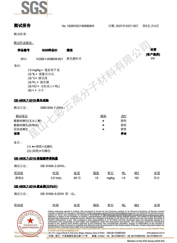 食品级黑色母